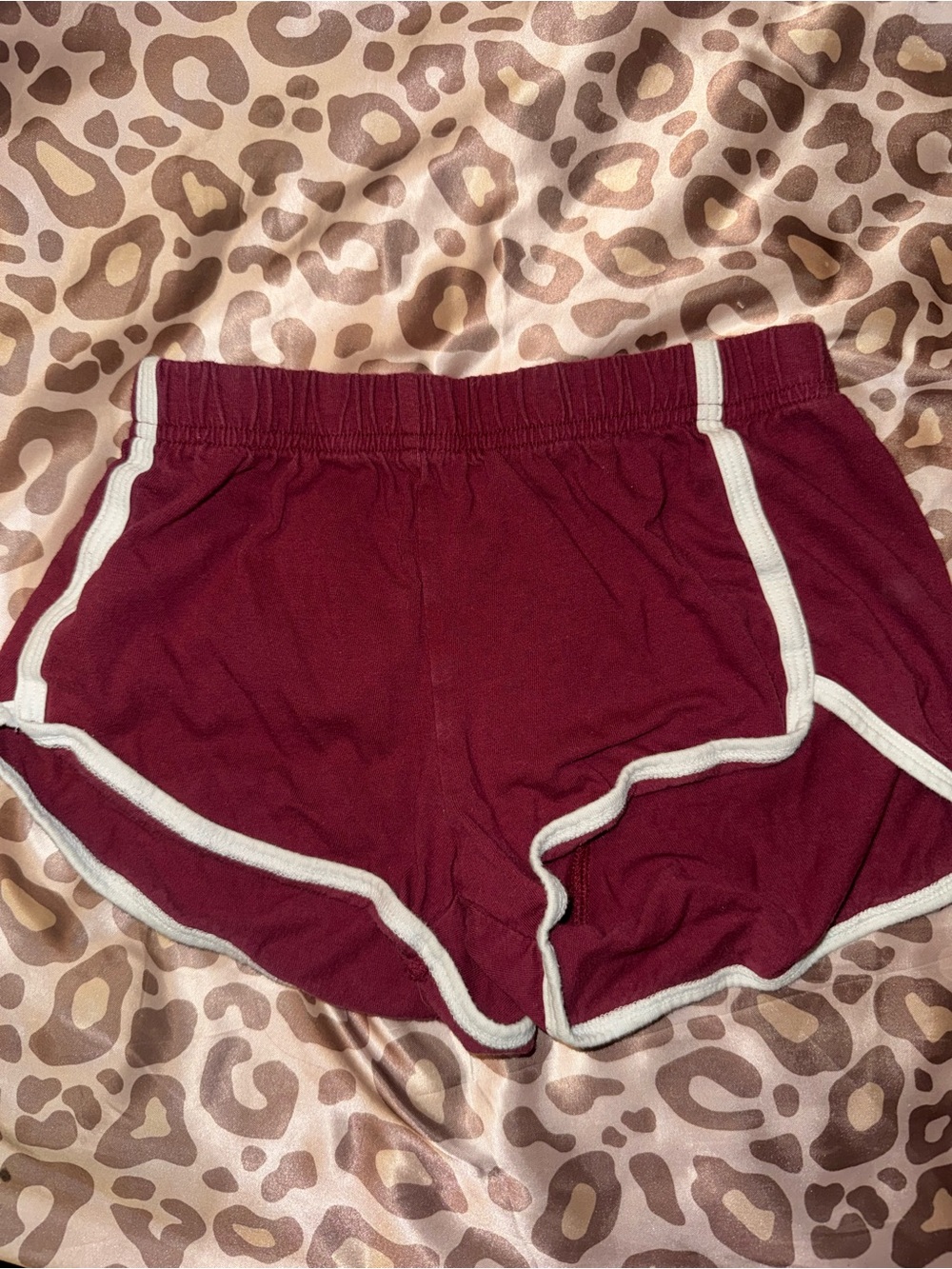 Aeropostale Burgundy Athletic Shorts with White Trim